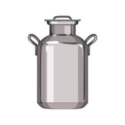 bucket metal milk can cartoon vector