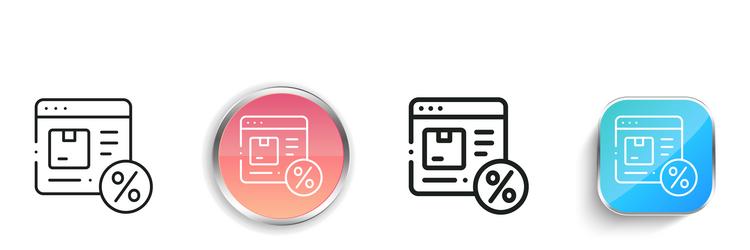 launching icon thin linear regular and button vector image