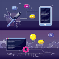 program coding concept vector image
