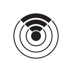 Signal with circle lines icon vector