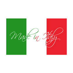 made in italy symbol italian flag vector