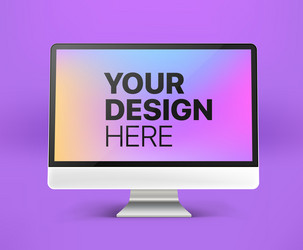 modern computer with abstract background place vector image