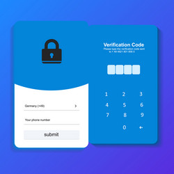 process checking code phone number vector image