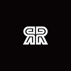 Rr monogram logo with abstract hexagon style Vector Image