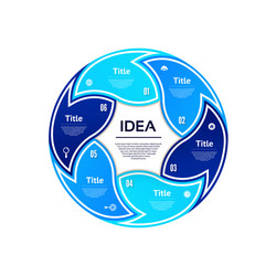 Circle infographic template for diagram graph vector