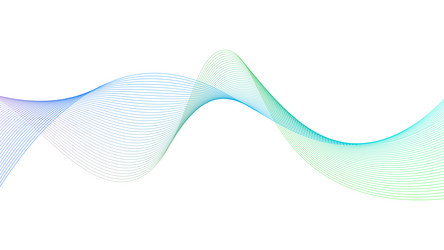 gradient wave pattern on white vector image