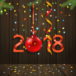 Happy new 2018 holiday scene concept vector