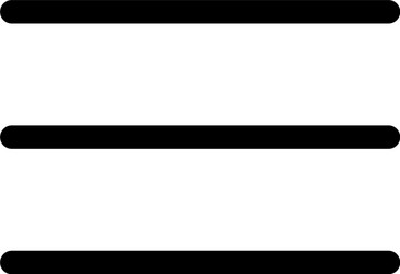Menu Icon - Three Horizontal Lines vector image