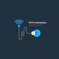 wi-fi connection concept wireless internet access vector image