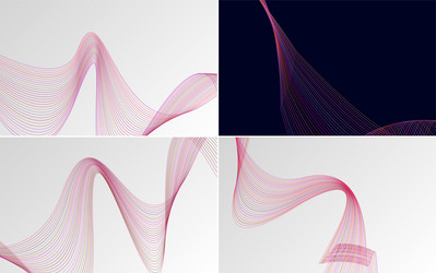 collection of geometric minimal lines pattern set vector image