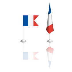 french flag in two versions vector