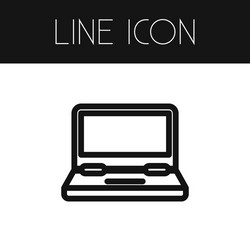 isolated monitor outline computing element vector image