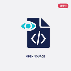 two color open source icon from general concept vector image