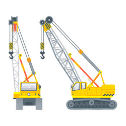 assembly crawler side view and front vector image