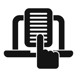 data access document icon simple vector image