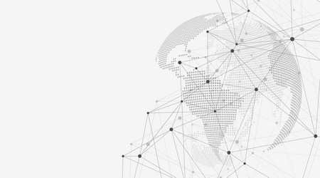 global network connection concept big data vector image