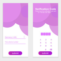 process checking code phone number vector image