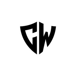 Cw monogram logo with sharped shape design Vector Image