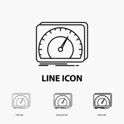 dashboard device speed test internet icon in thin vector image