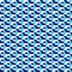 geometric hexagonal pattern blue color grid vector