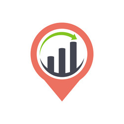 gps pointer icon business and finance logo vector