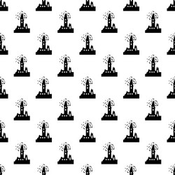 Halloween pattern seamless in simple style vector