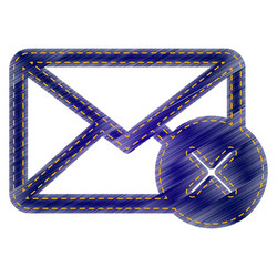 Mail sign with cacel mark Royalty Free Vector Image