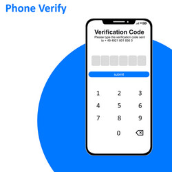 Phone Verification Code Input vector image