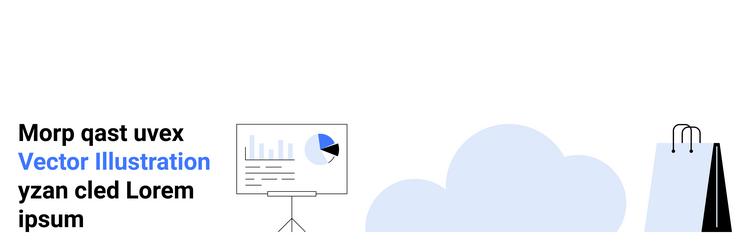 presentation of analytics with cloud storage vector image