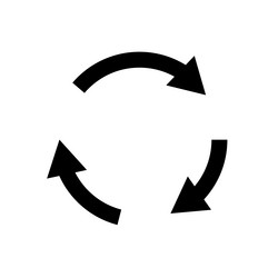 rotating arrows synchronization and updating vector image