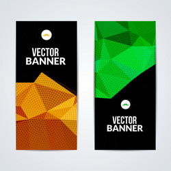 set of polygonal triangular colorful background vector image