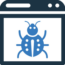 Bug fixing malware icon simple editable vector