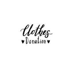 hand drawn clothes donate charity vector