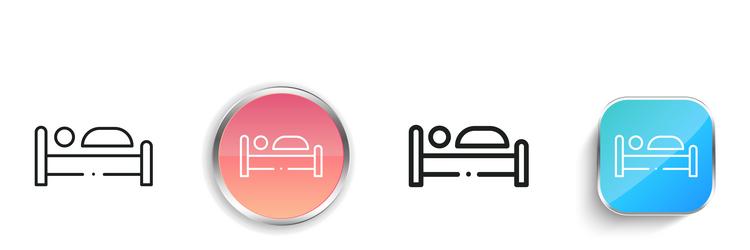 hostal icon thin linear regular and button style vector image
