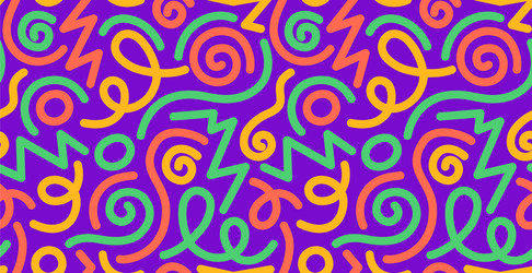 Seamless abstract pattern with doodle elements vector