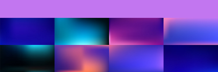 Smooth abstract colorful backgrounds set vector