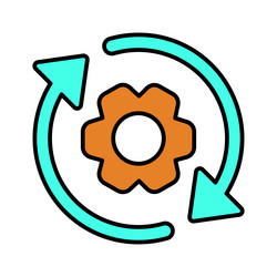 Maintenance update device data processing icon vector