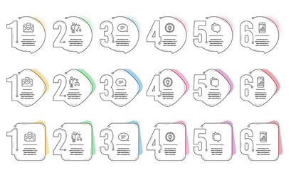 messenger approved mail and algorithm icons set vector image