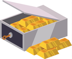 Safe deposit strongbox key vector