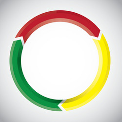 Circular Arrow Chart - Data Visualization vector