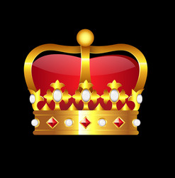 Ornate Golden Crown Vector Image