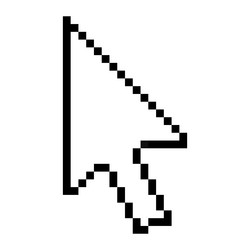 pixel computer mouse click pointer cursor arrow vector image