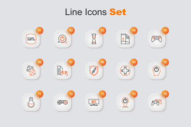 set line game controller or joystick power button vector image