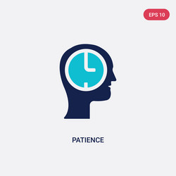 Two color patience icon from general concept vector