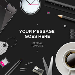 workspace background with copy space for your text vector image