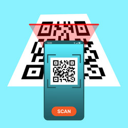 an application for scanning a qr code vector image