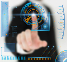 graphic touch user interface hud vector image