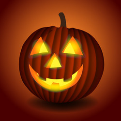 Halloween scary pumpkin vector