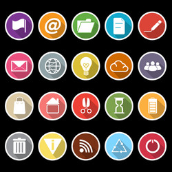 web and internet icons with long shadow vector