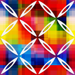 white oval net on rainbow layer seamless pattern vector image